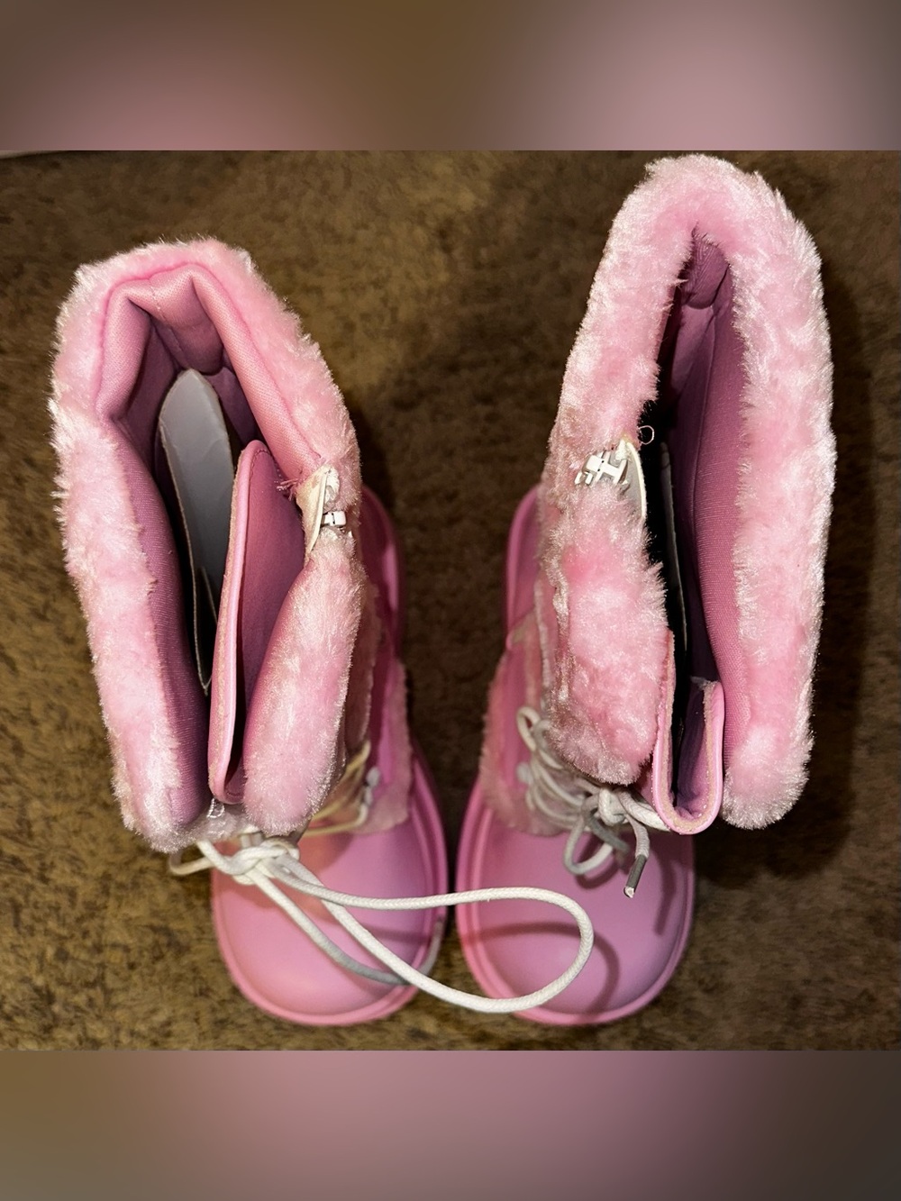 Demonia Bear 202 Baby Pink Faux Leather Platform Boots NEW 9 - Picture 6 of 13